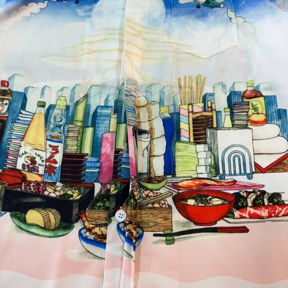 Casablanca Casa Cafe Silk Printed Shirt - Picture 5 of 9